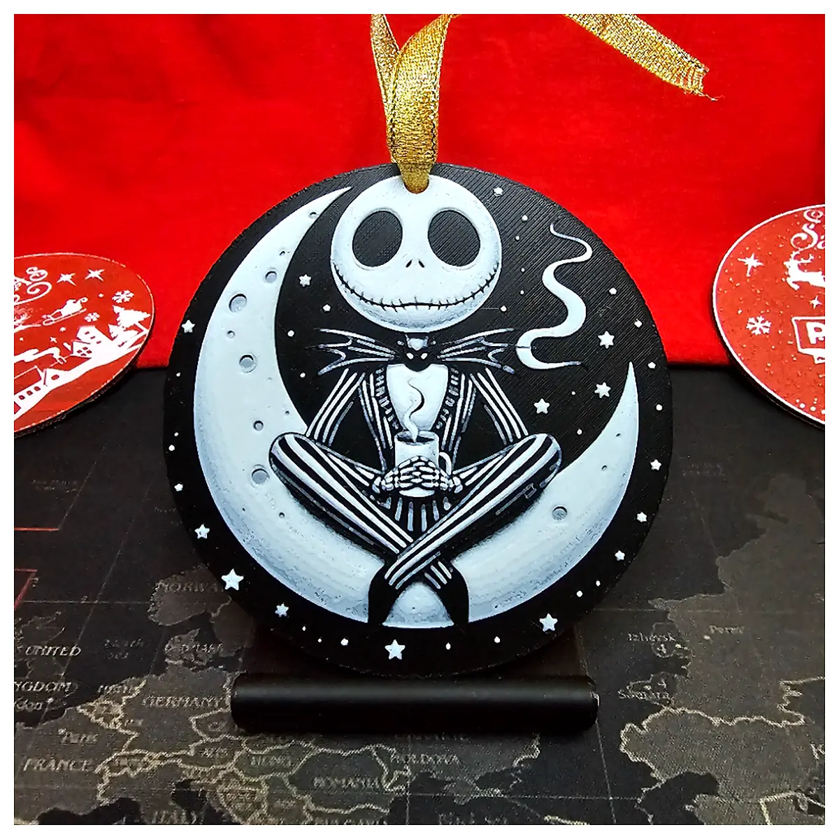 Nightmare on the Moon Ornament Festive Decor Halloween Ornament Spooky Art Horror Theme Unique Decoration