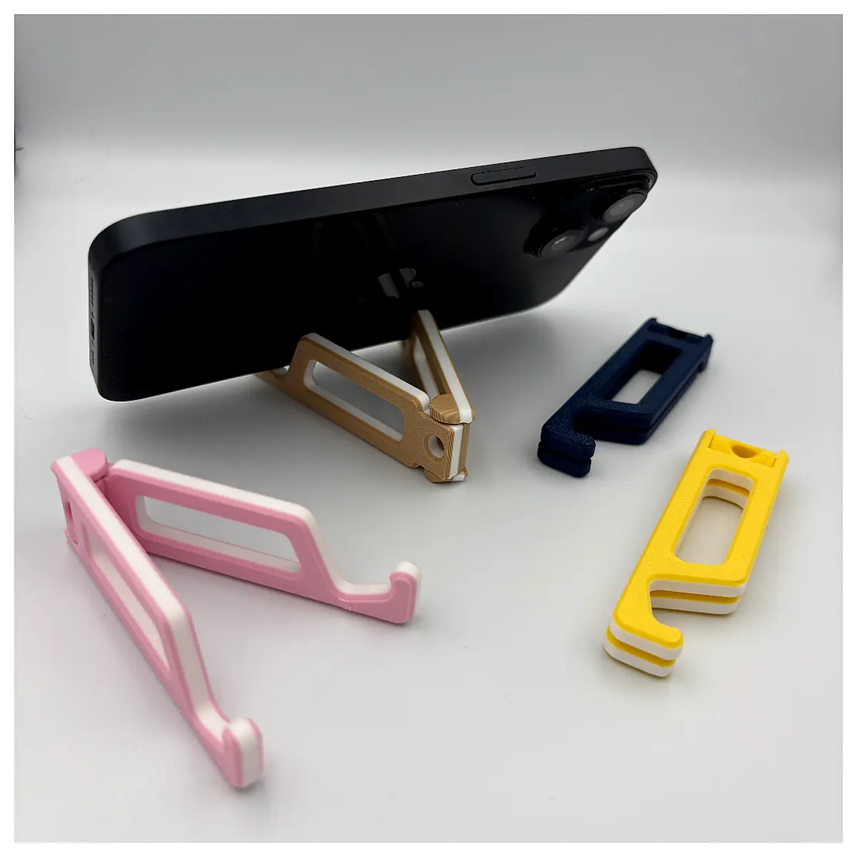 Foldable Phone Stand Short Edge Phone Stand Mobile Holder Adjustable Angle Support