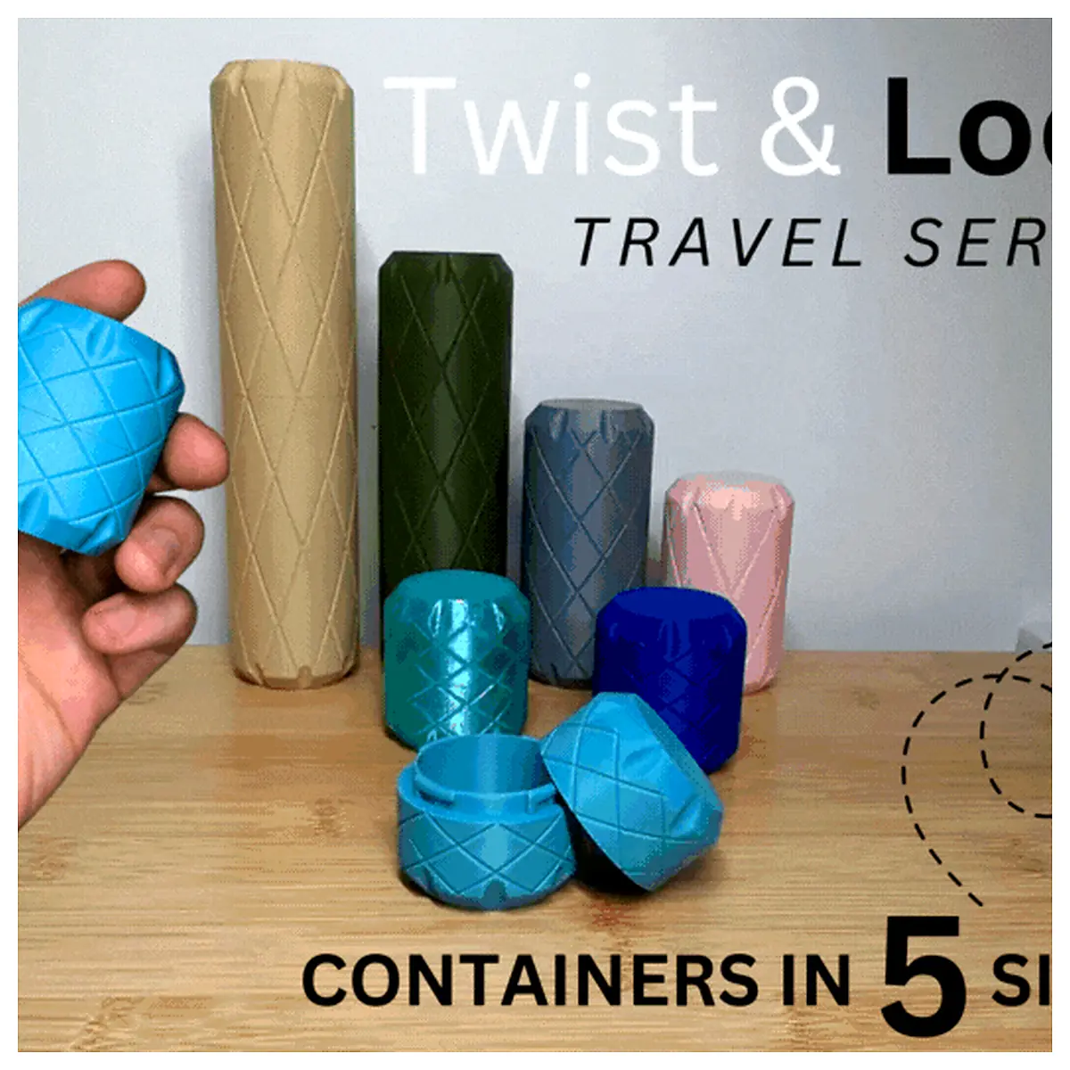 Travel Containers Twist Lock Set Modular Storage Food Boxes Organizer Parts Repair