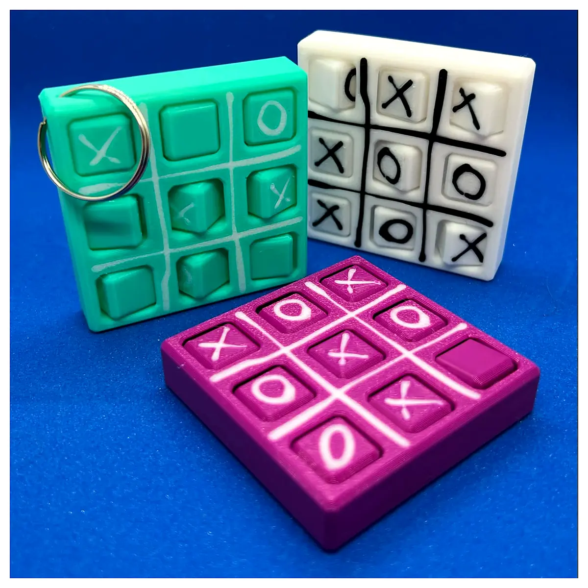 Toe Keychain Miniature Game Charm Board Game Accessory Kids Puzzle Toy Boys Girls Desktop Game Parts