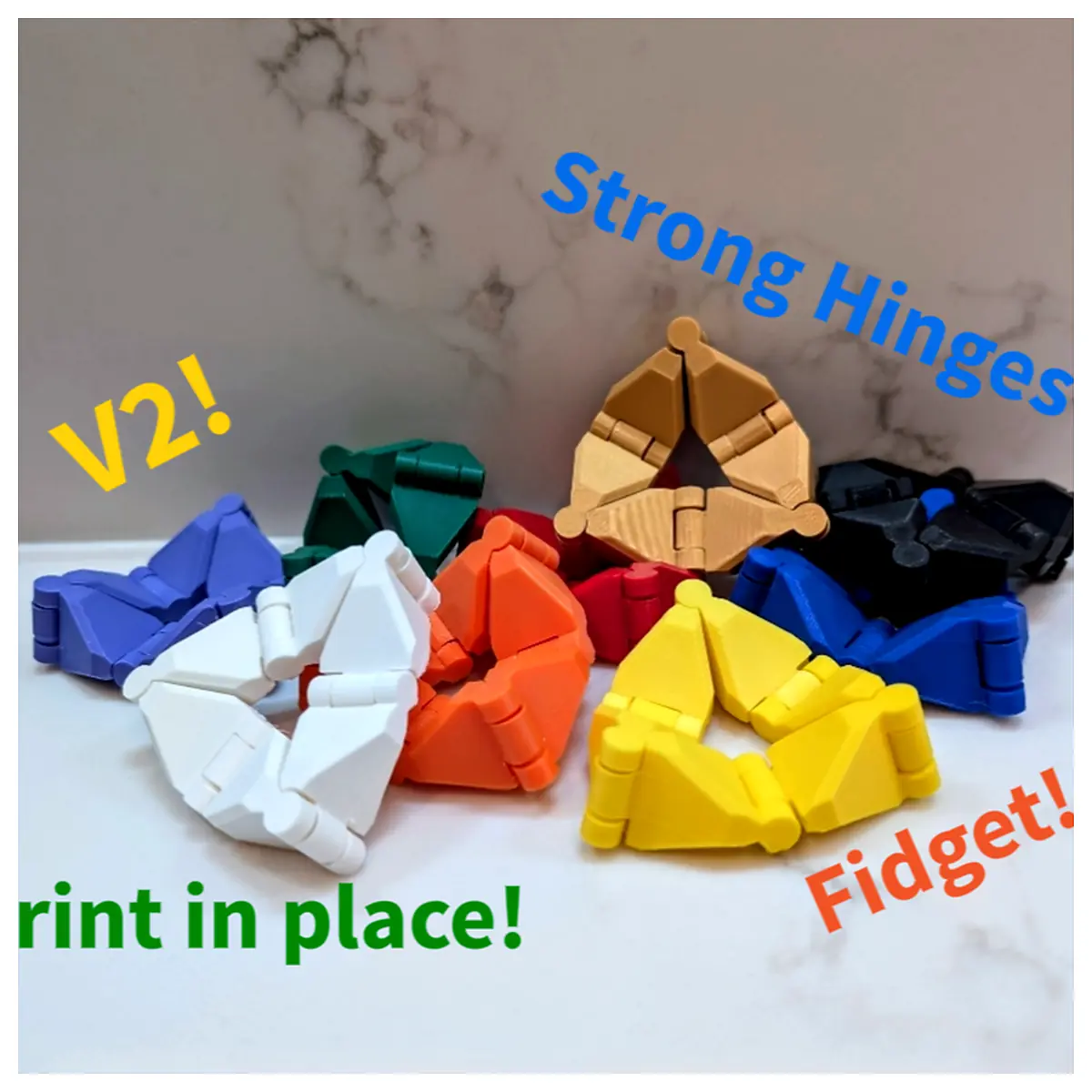 3D Printed Flexible Joints Print in Place Flexible Parts Hinges Multi Axis Rotation Components