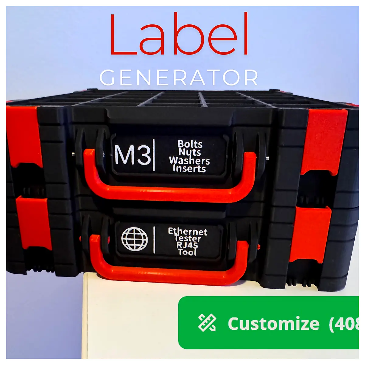 Gridfinity Box Organizer Storage Solutions Modular Boxes Desktop Storage Labeling System Parts Accessories