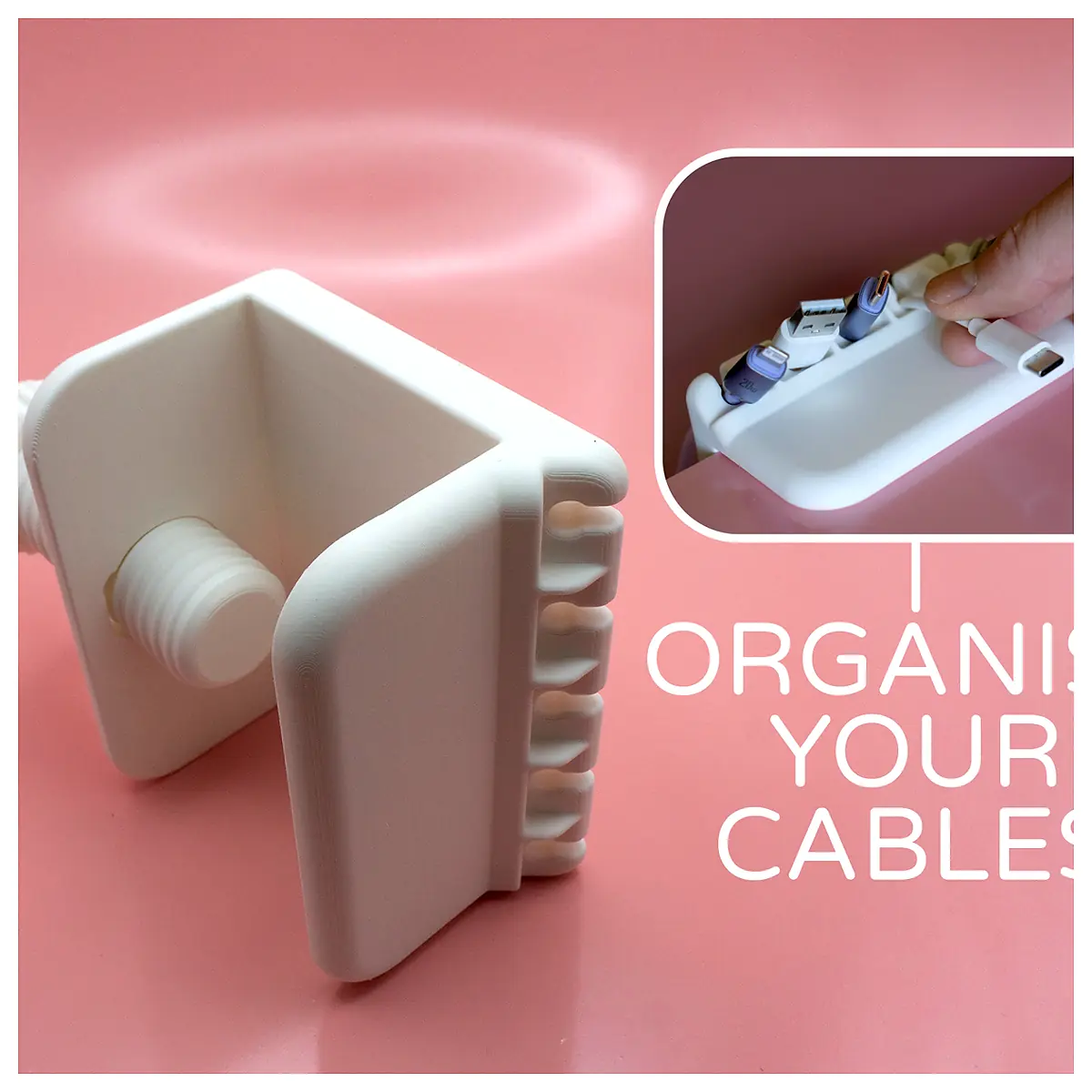Desk Clamp Cable Holder Organizer Support Stand Accessory Cable Management Office Desk Supplies