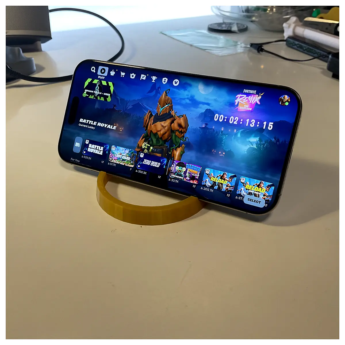 Fortnite Victory Crown Phone Stand Gaming Accessory Collectible Desk Display Anime Hero Figure