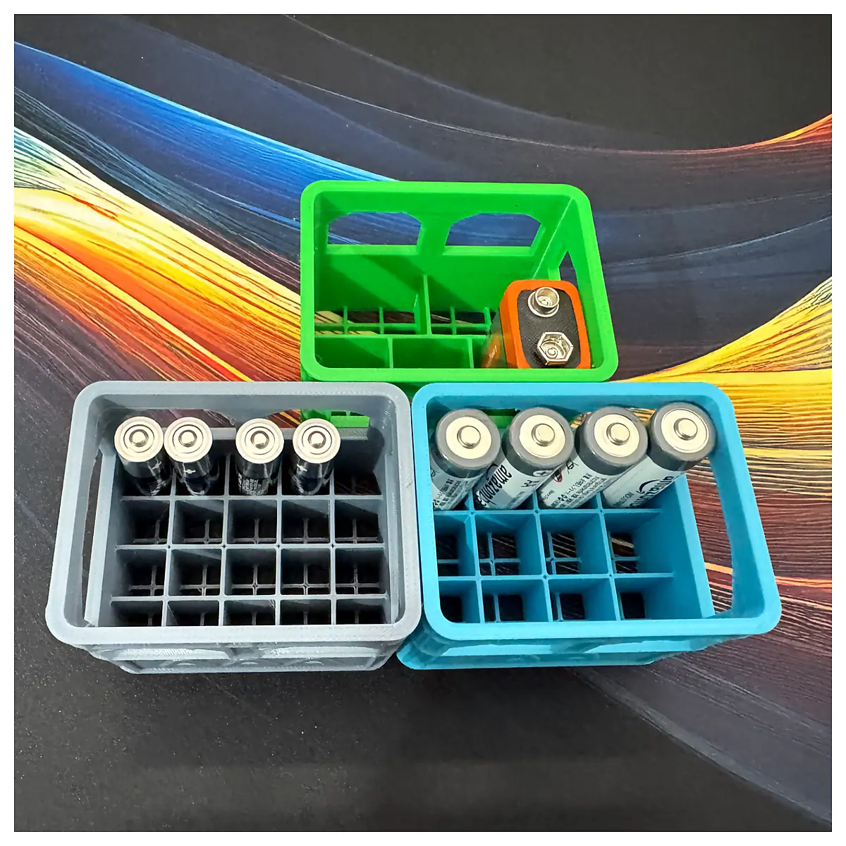 Battery Holder AA AAA 9V CR2032 C Charger Case Battery Storage Solutions Compatible