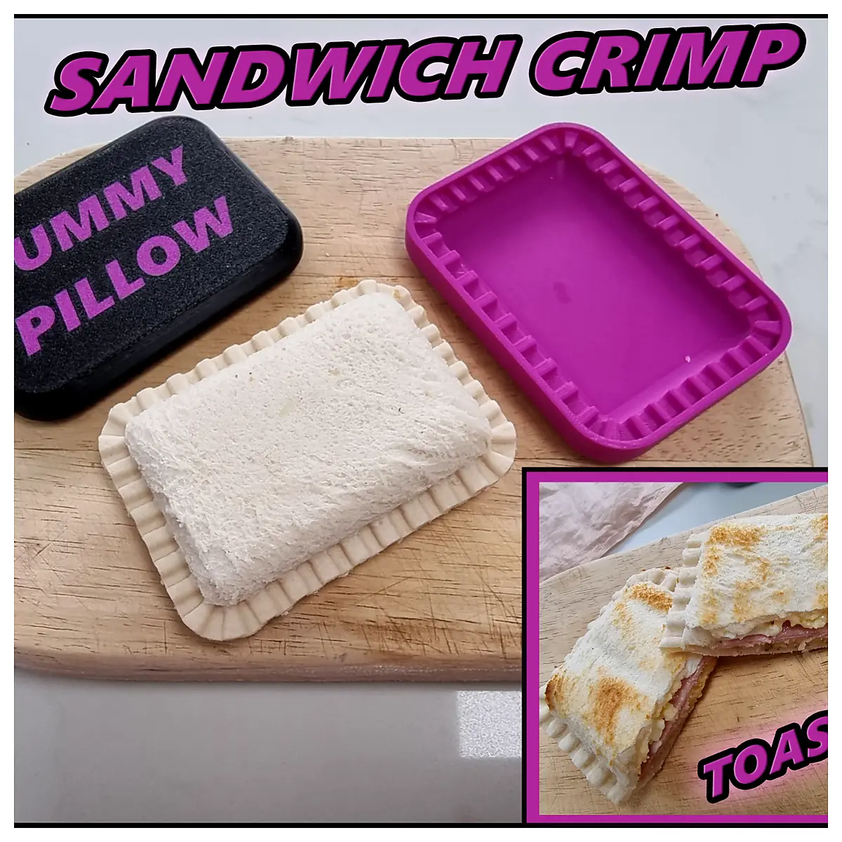 Yummy Pillow Sandwich Crimper Ideal for Sandwiches Pastries Cakes Desserts Food Making Tools Kitchen Accessories