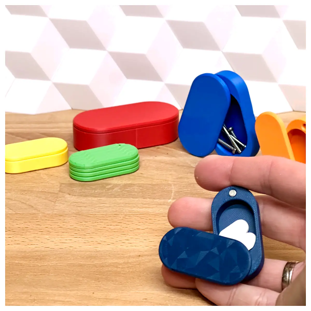 Flick Box Magnetic EDC Fidget Toy Storage Container Portable Accessory Organizer