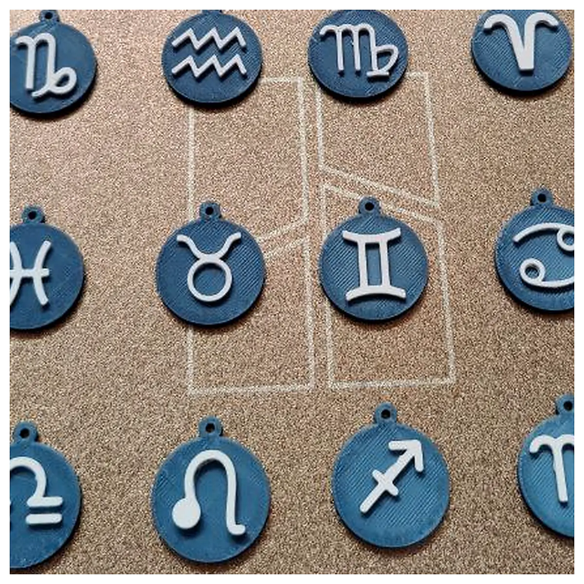 Zodiac Keychain Set Sign Charms Zodiac Gifts Lucky Amulet Keychains Zodiac Symbols