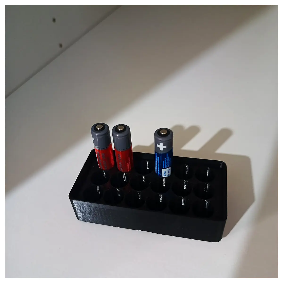 Gridfinity Battery Holder 11 25 AA 18 AAA Battery Clips Storage Organizer Parts Repair Universal