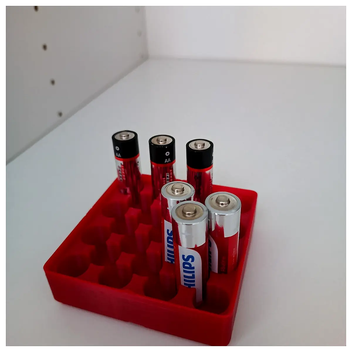 Gridfinity Battery Holder 11 25 AA 18 AAA Battery Clips Storage Organizer Parts Repair Universal