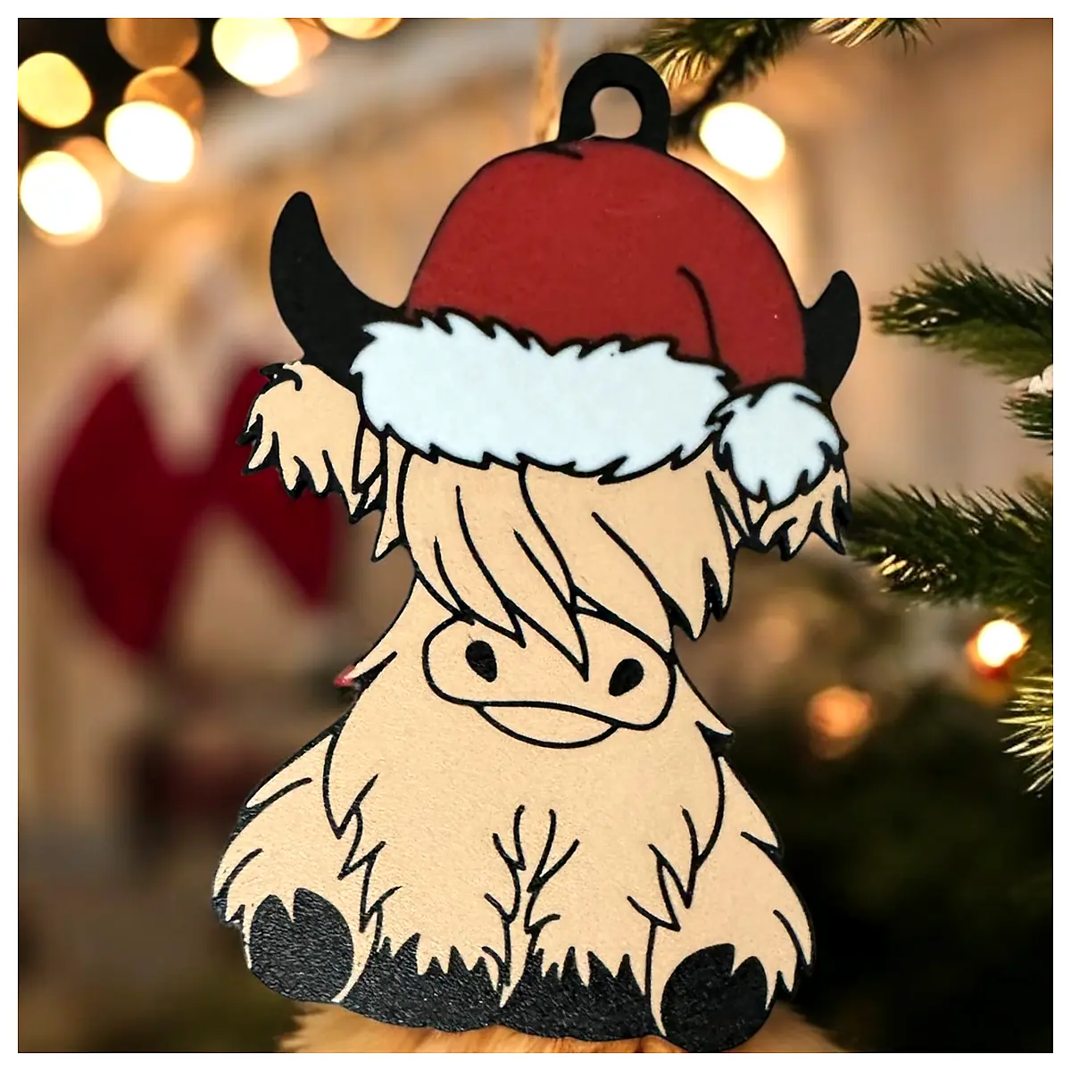 Highland Cow Christmas Gift Farm Animal Toy Festive Decoration Christmas Ornament Herd Decor Rustic Gift