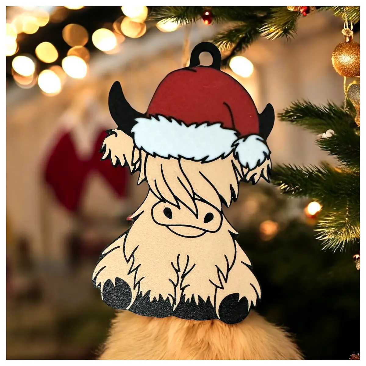 Highland Cow Christmas Gift Farm Animal Toy Festive Decoration Christmas Ornament Herd Decor Rustic Gift