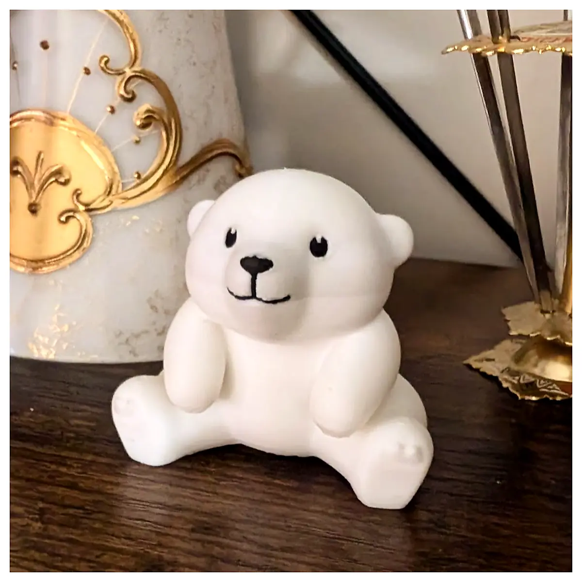 Mini Polar Bear Toy Plush Cute Animal Gift Replacement Parts Repair