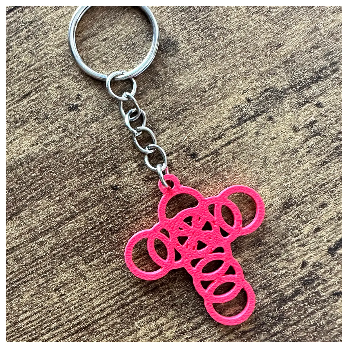 Keychain Cross Hoops Multi Functional Keychains Key Parts Repair Maintenance