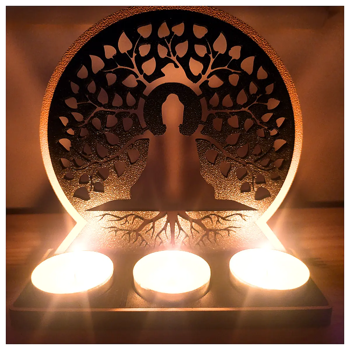 Tree of Life Candle Holder Spiritual Decor Meditation Zen Home Accent Living Room Bedroom Prayer Blessing
