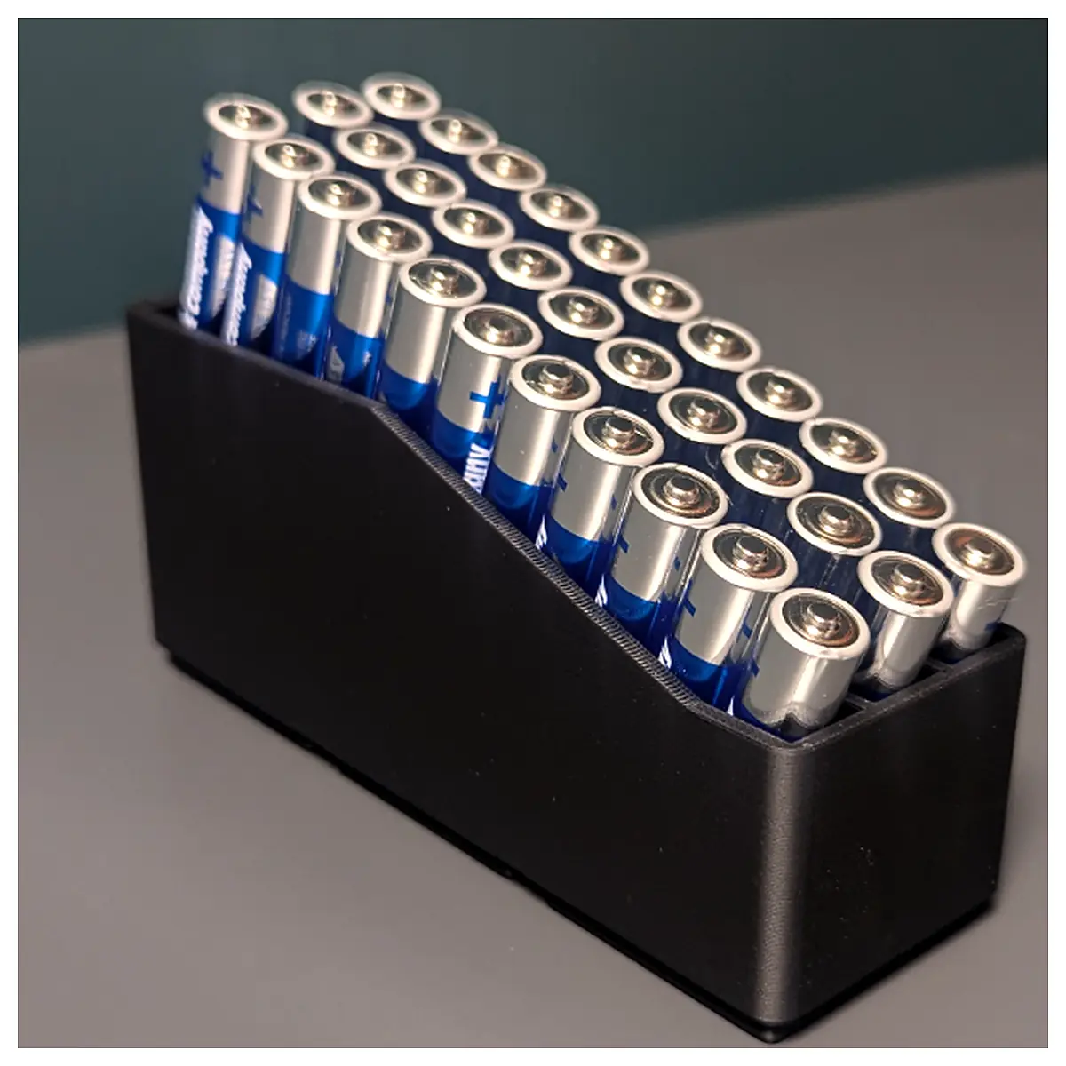 Gridfinity Battery Dispenser Standing AAA Storage Organizer Module Desktop Accessorize