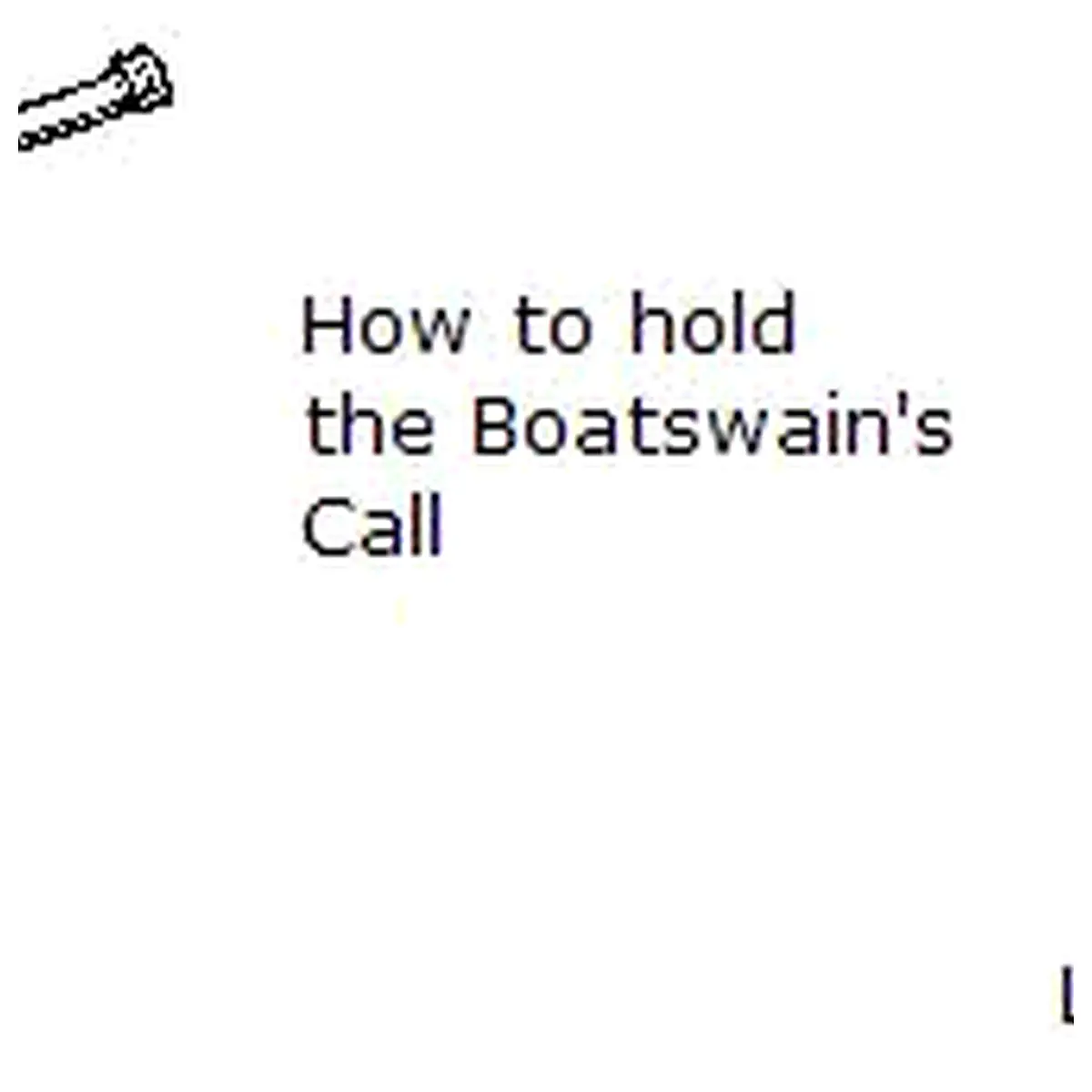 Boatswain Whistle Bosun Signal Whistle Ship Signaling Equipment Repair Parts Marine Supplies