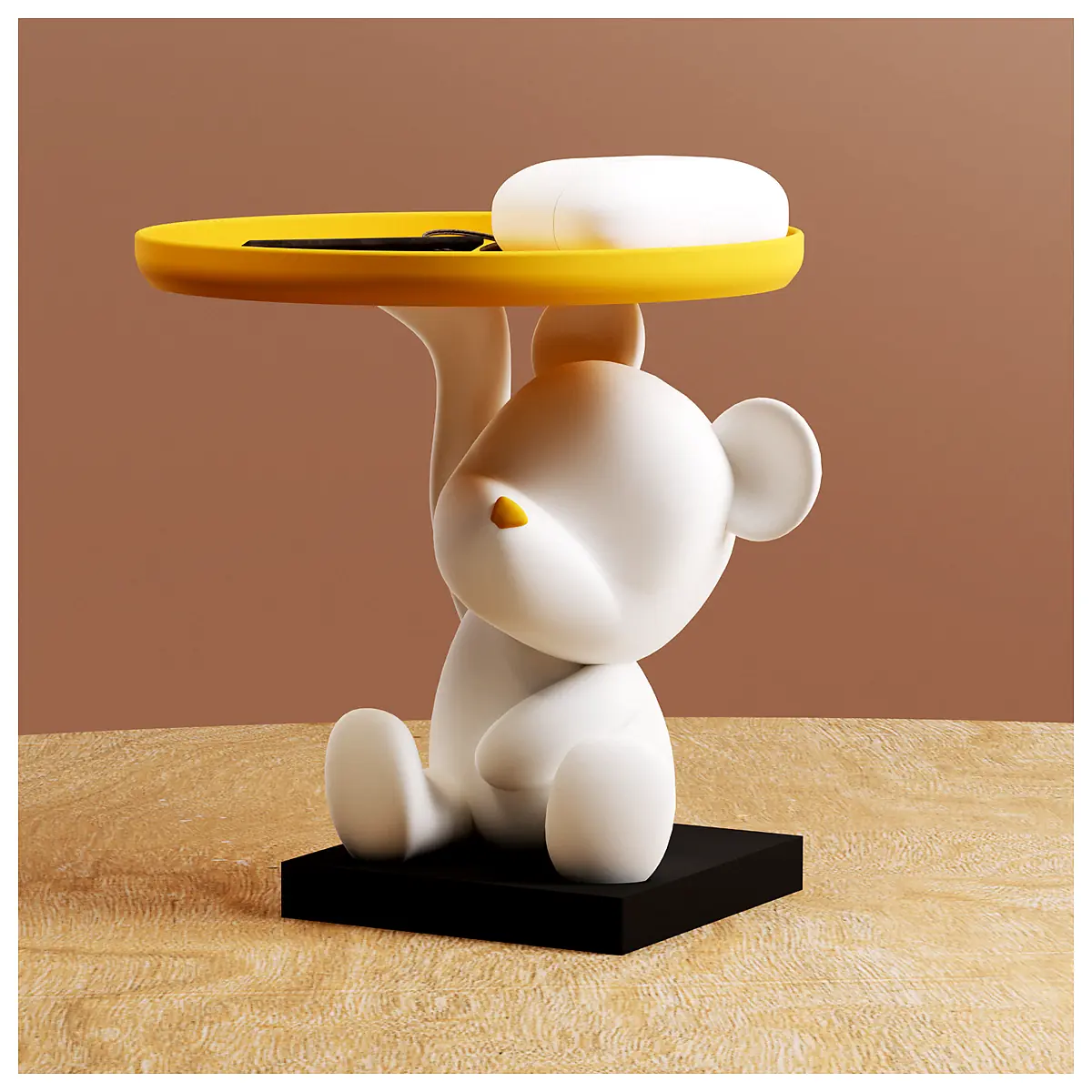 Polar Bear Tray 2 s Animal Theme Serving Tray Non Slip Durable Kitchen Table Decor