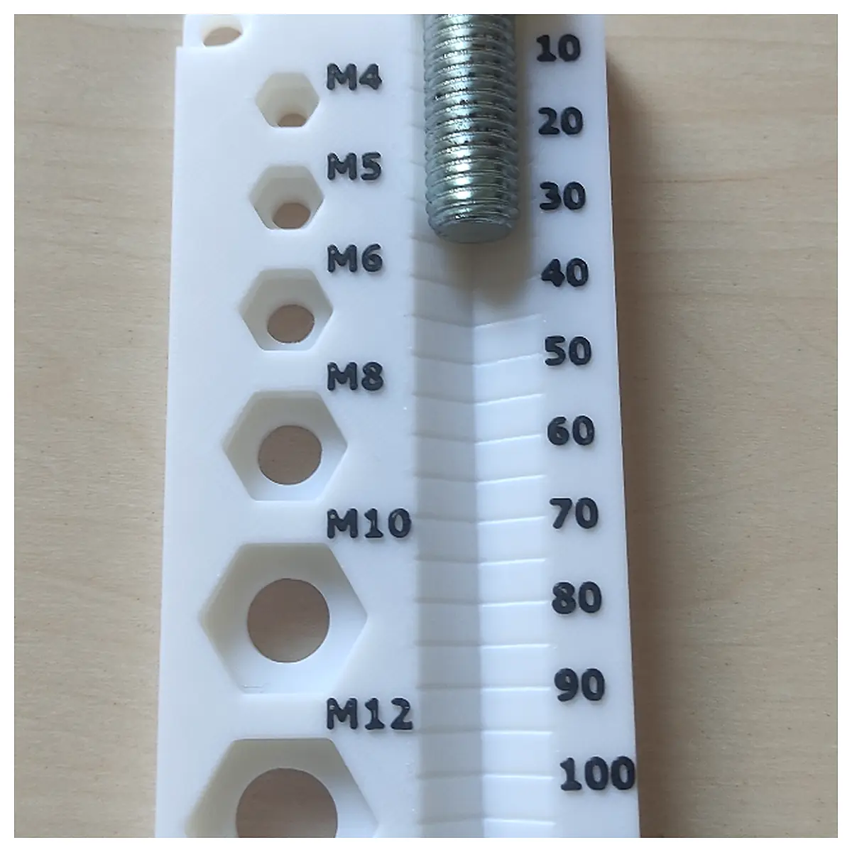 Screw Gauge Template V2 M4 M12 Universal Thread Parts Repair Accessories
