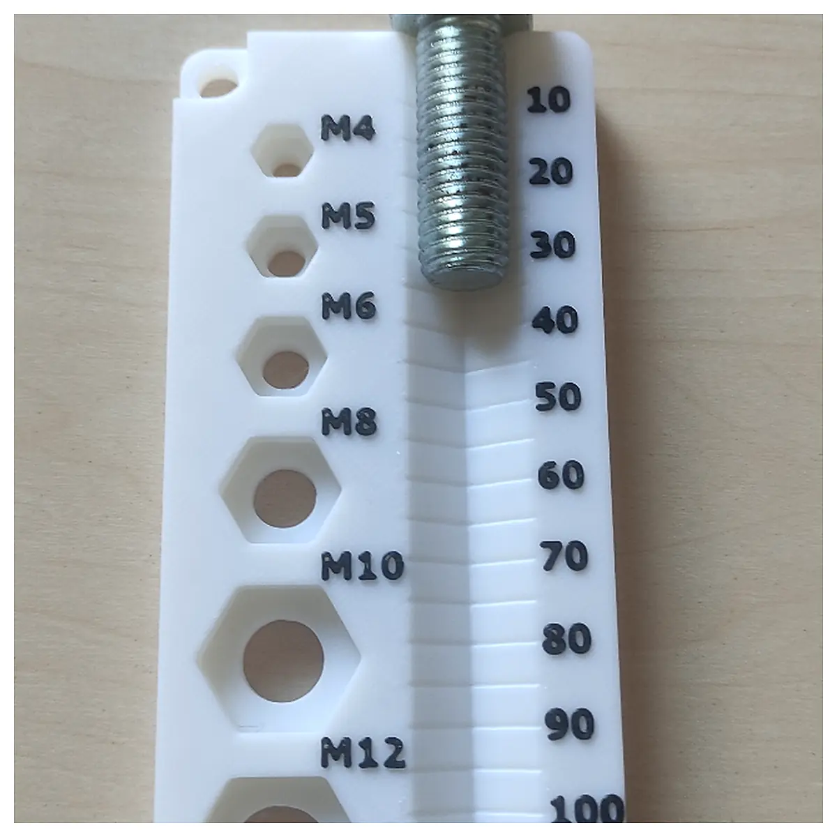 Screw Gauge Template V2 M4 M12 Universal Thread Parts Repair Accessories