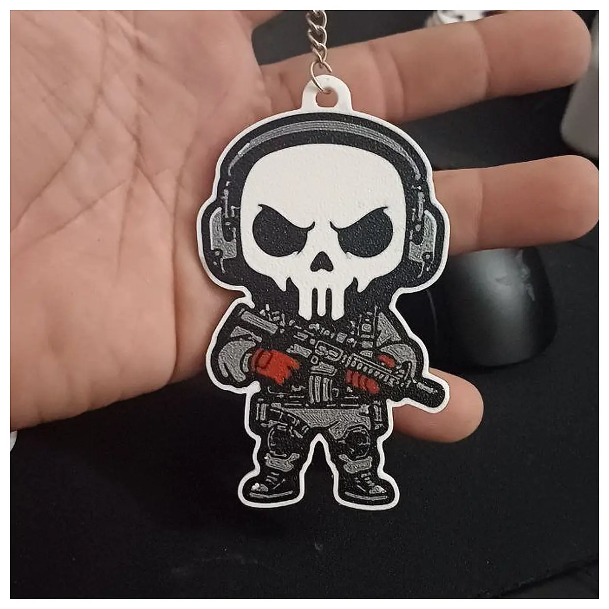 Ghost Call of Duty Keychain Tactical Keyring Game Collectible Gear Accessory Multi Purpose Keyring