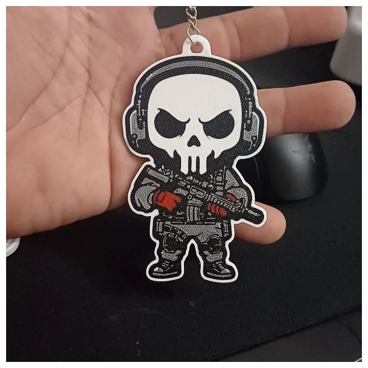 Ghost Call of Duty Keychain Tactical Keyring Game Collectible Gear Accessory Multi Purpose Keyring
