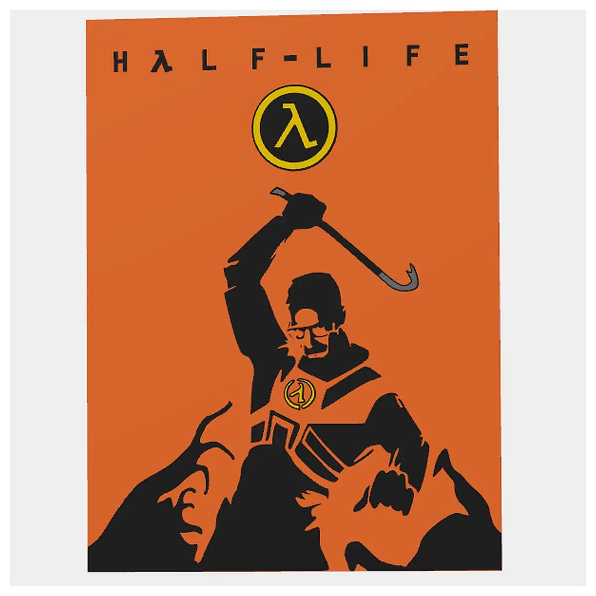 Half Life Wall Art Black Mesa Bunker Poster Scene Valve Game Decor Collectible Art Print Gaming Room Wall Art