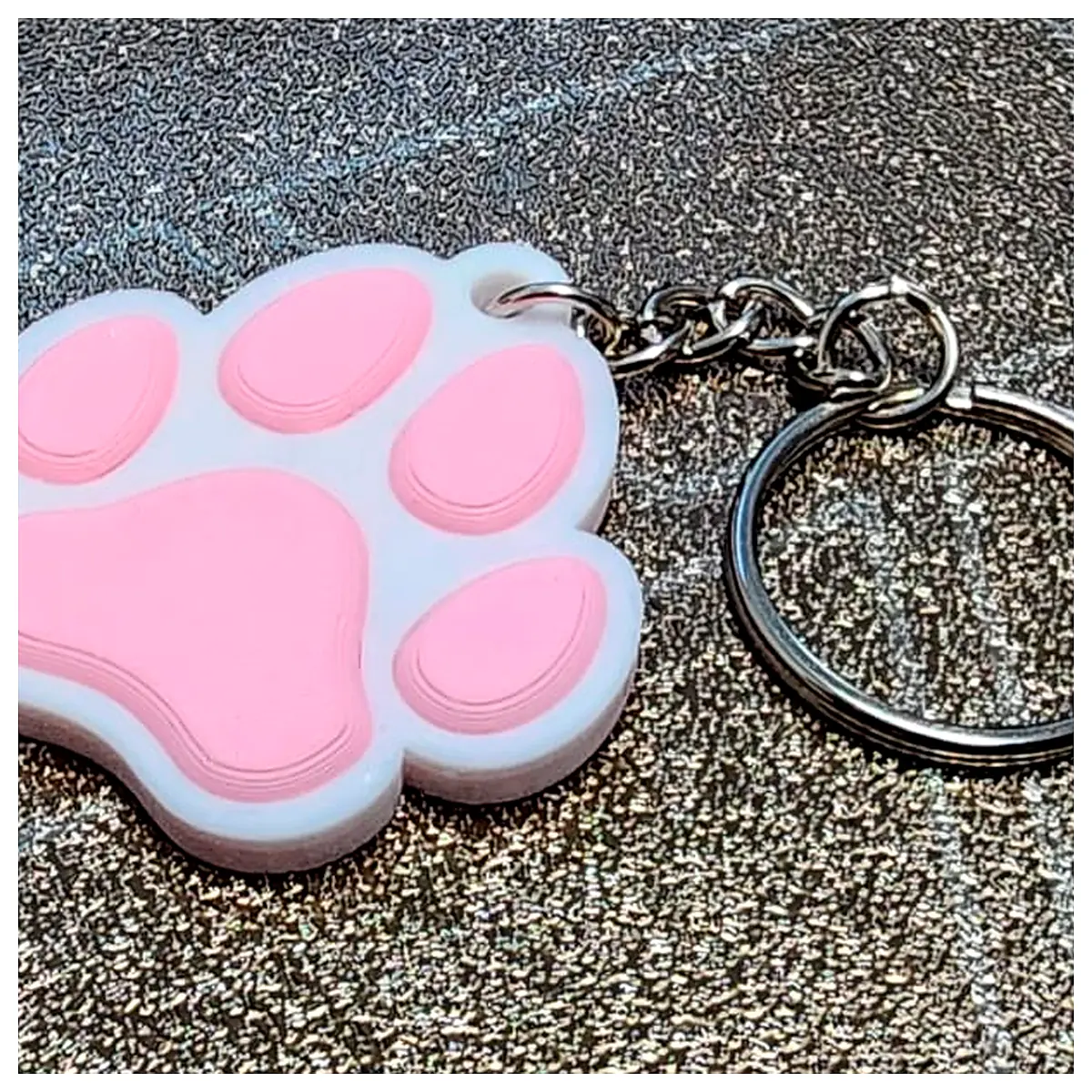 Dog Paw Keychain NFC Tag Pet Memorial Gift Dog Tag Animal ID Pet Accessories Paw Print Keychain