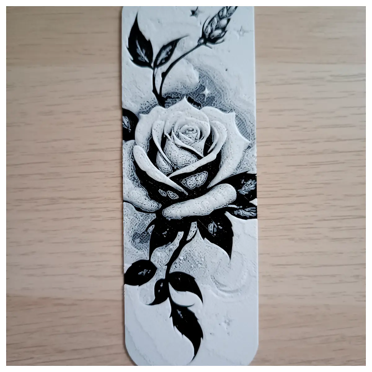 Bookmark Rose Floral Writing Memorial Gift Decoration Rose Flower Elegant Romantic