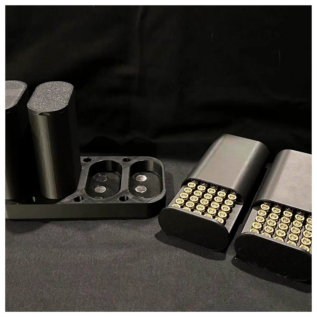 9mm Ammo Box Magnetic Secure Storage Gun Parts Tactical Box Universal Mount Compatible