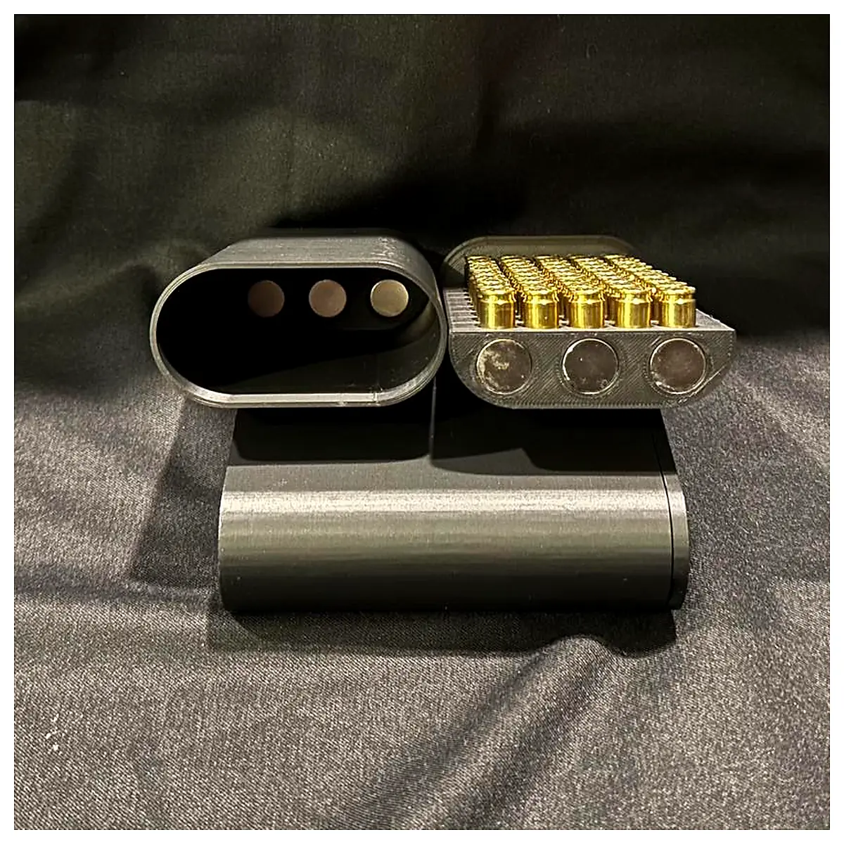 9mm Ammo Box Magnetic Secure Storage Gun Parts Tactical Box Universal Mount Compatible