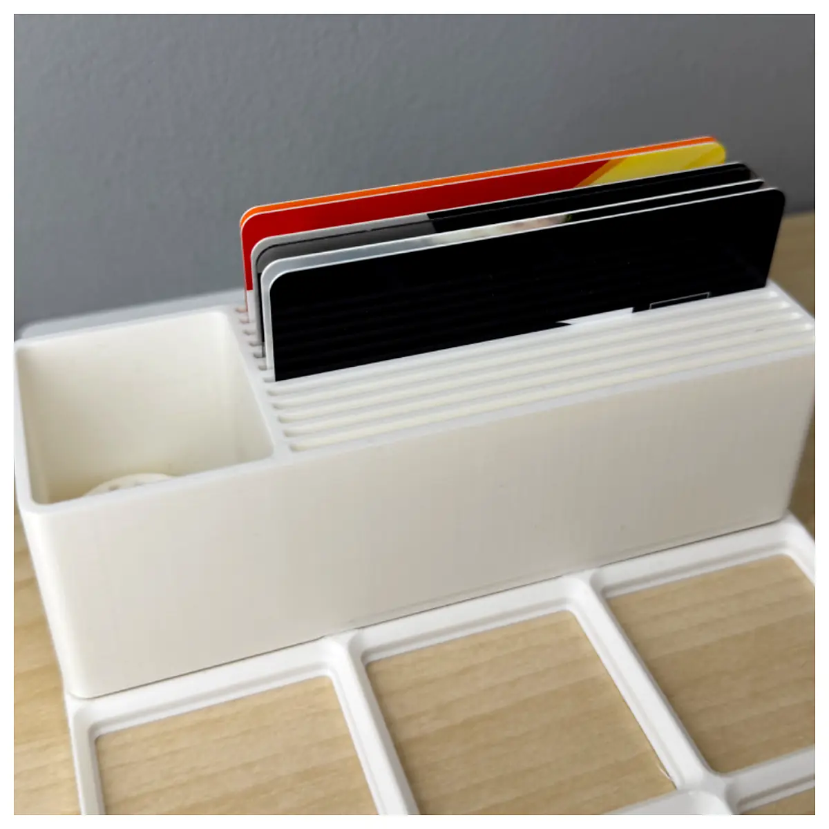 Gridfinity Card Holder Organizer Multi Purpose Card Storage Desktop Organizer Card Sleeves Storage