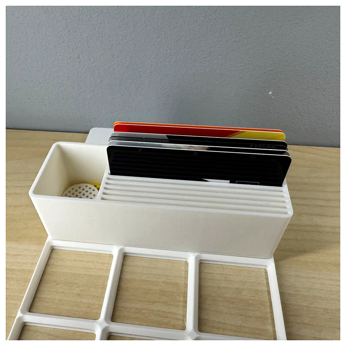 Gridfinity Card Holder Organizer Multi Purpose Card Storage Desktop Organizer Card Sleeves Storage