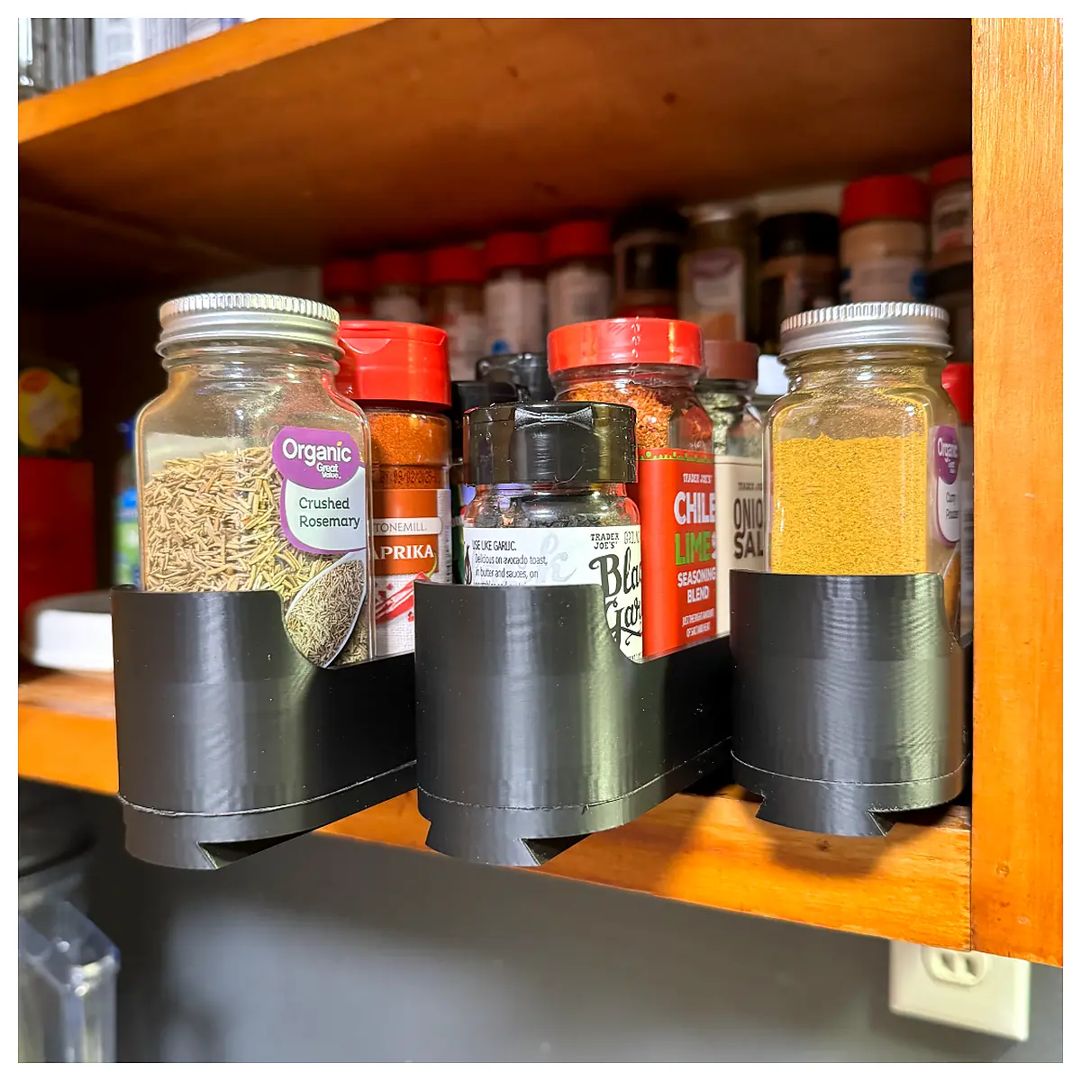 Spice Rack Cabinet Kitchen Storage Universal Adjustable Shelves Spice Storage Parts Repair