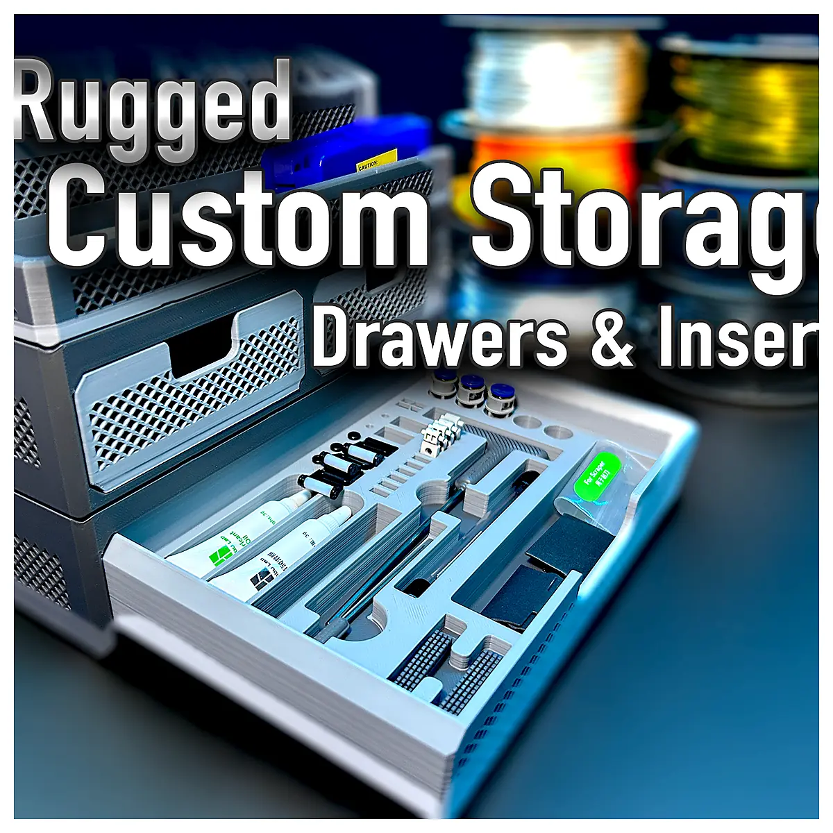 Custom Storage Drawers Gridfinity Rugged Drawers Organization Boxes DIY Storage Solutions Parts Accessories