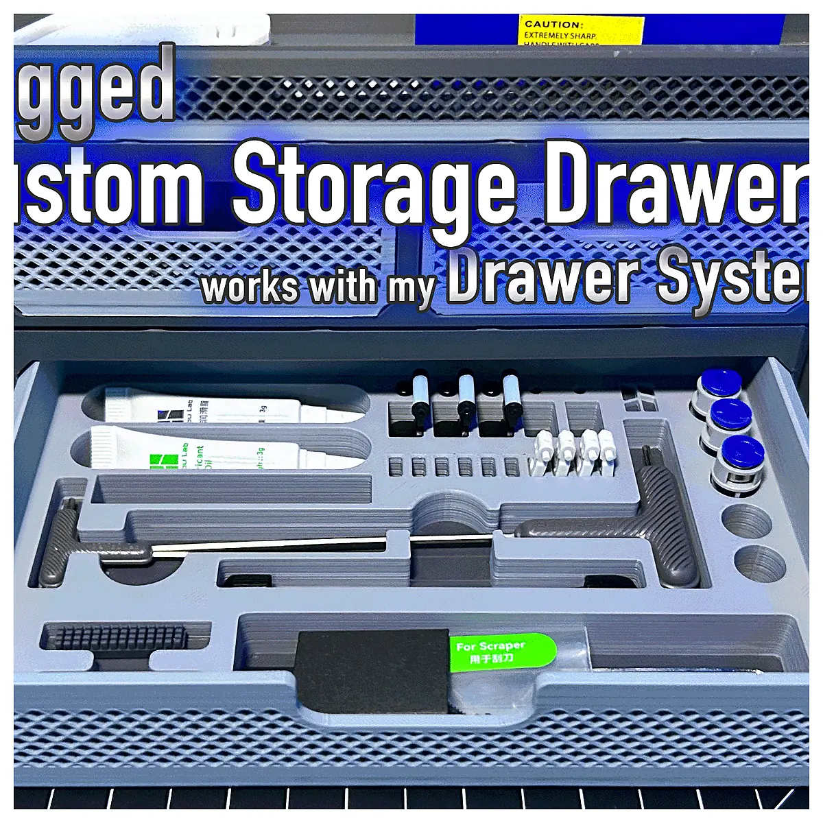 Custom Storage Drawers Gridfinity Rugged Drawers Organization Boxes DIY Storage Solutions Parts Accessories