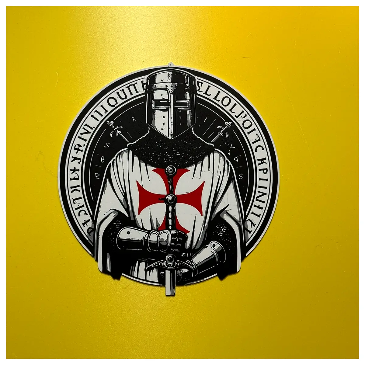 Knight Templar Wall Art Canvas Painting Medieval Decor Wall Hanging Art for Living Room Bedroom