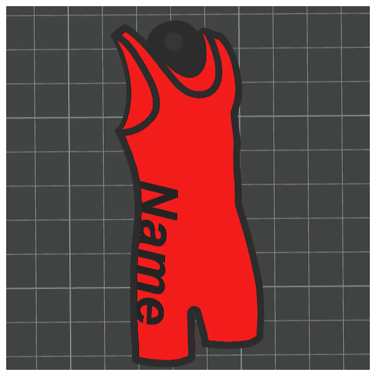 Wrestling Singlet Keychain Personalized Name Sports Memorabilia Gift Award Competition Souvenir