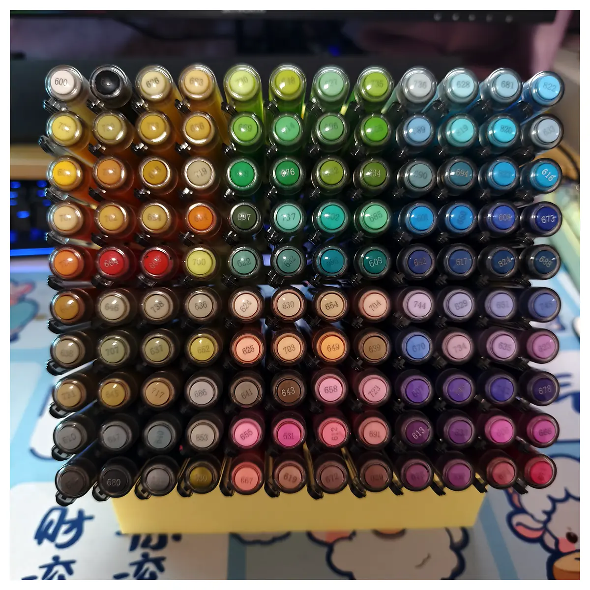 Acrylic Marker Pen Holder Organizer Multi Function Pen Cup Art Supplies Brush Storage Palette Accessories