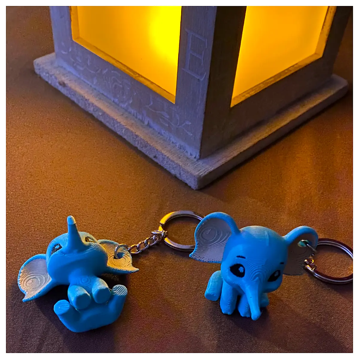 Baby Elephant Keychain Cute Animal Charm Gift For Baby Kids Toy Accessory Decoration