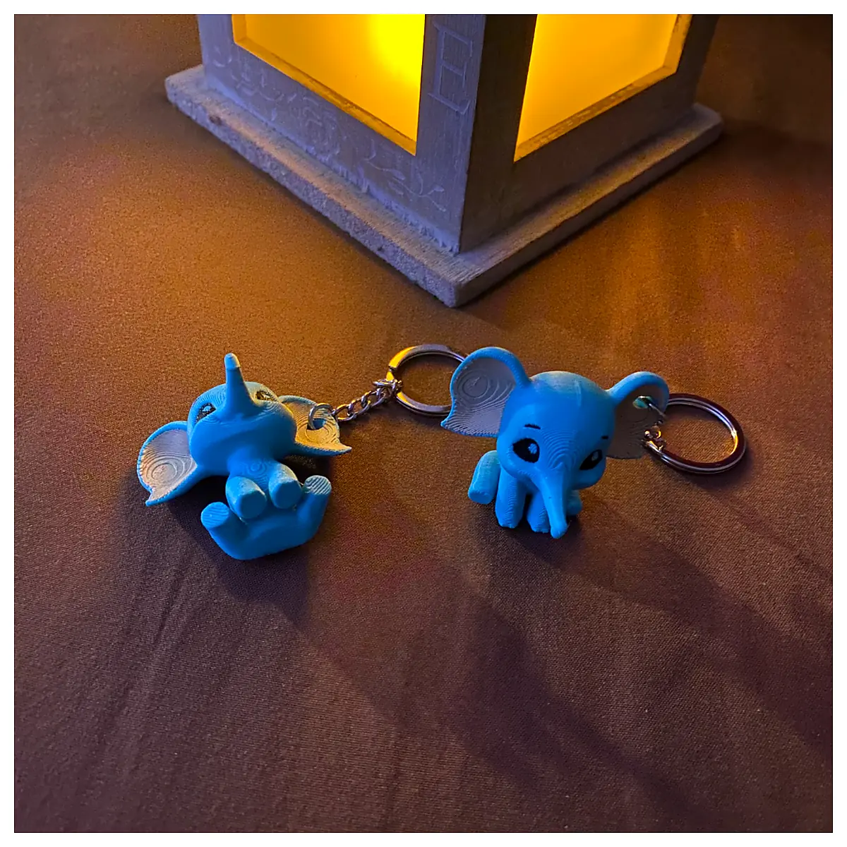 Baby Elephant Keychain Cute Animal Charm Gift For Baby Kids Toy Accessory Decoration