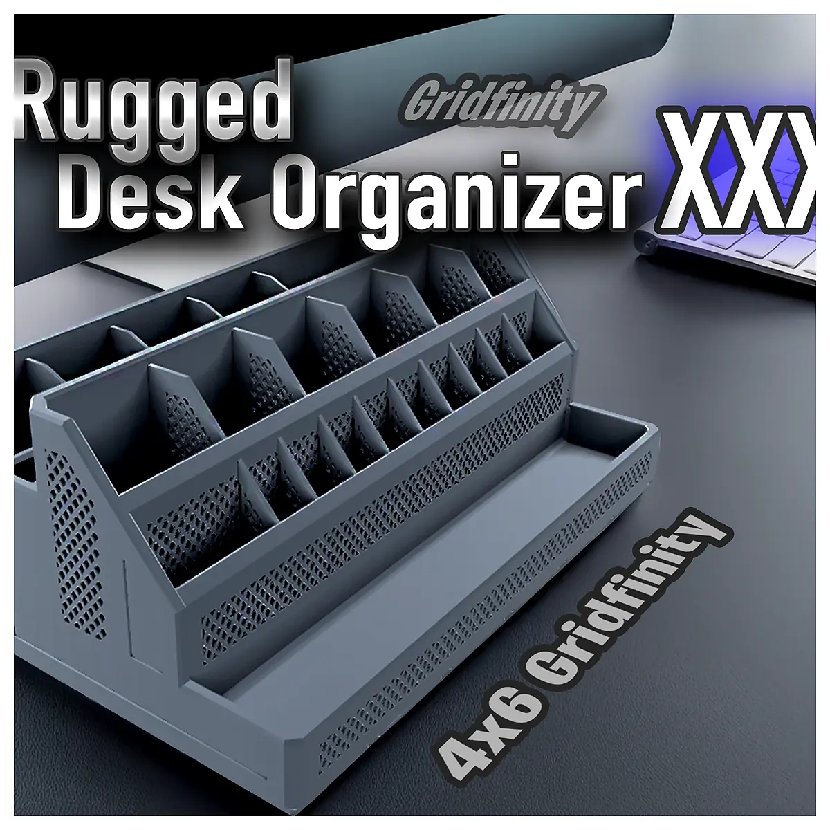 Rugged Organizer XXXL 4x6 Gridfinity Grid Storage Box Large Capacity Parts Repair Utility