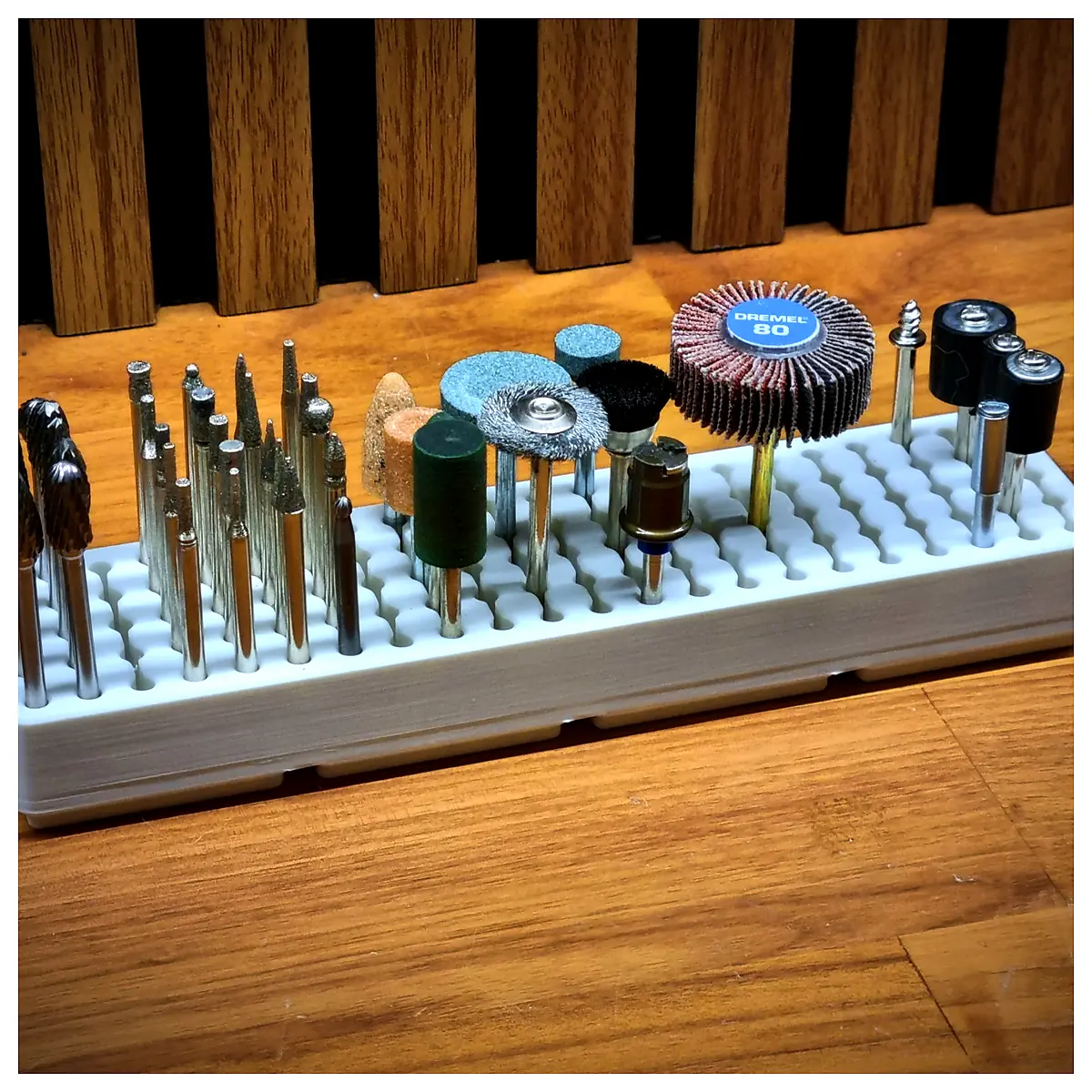 Gridfinity Dremel Bit Holder Tray Organizer Tool Storage Drill Bit Accessories Chuck Assembly