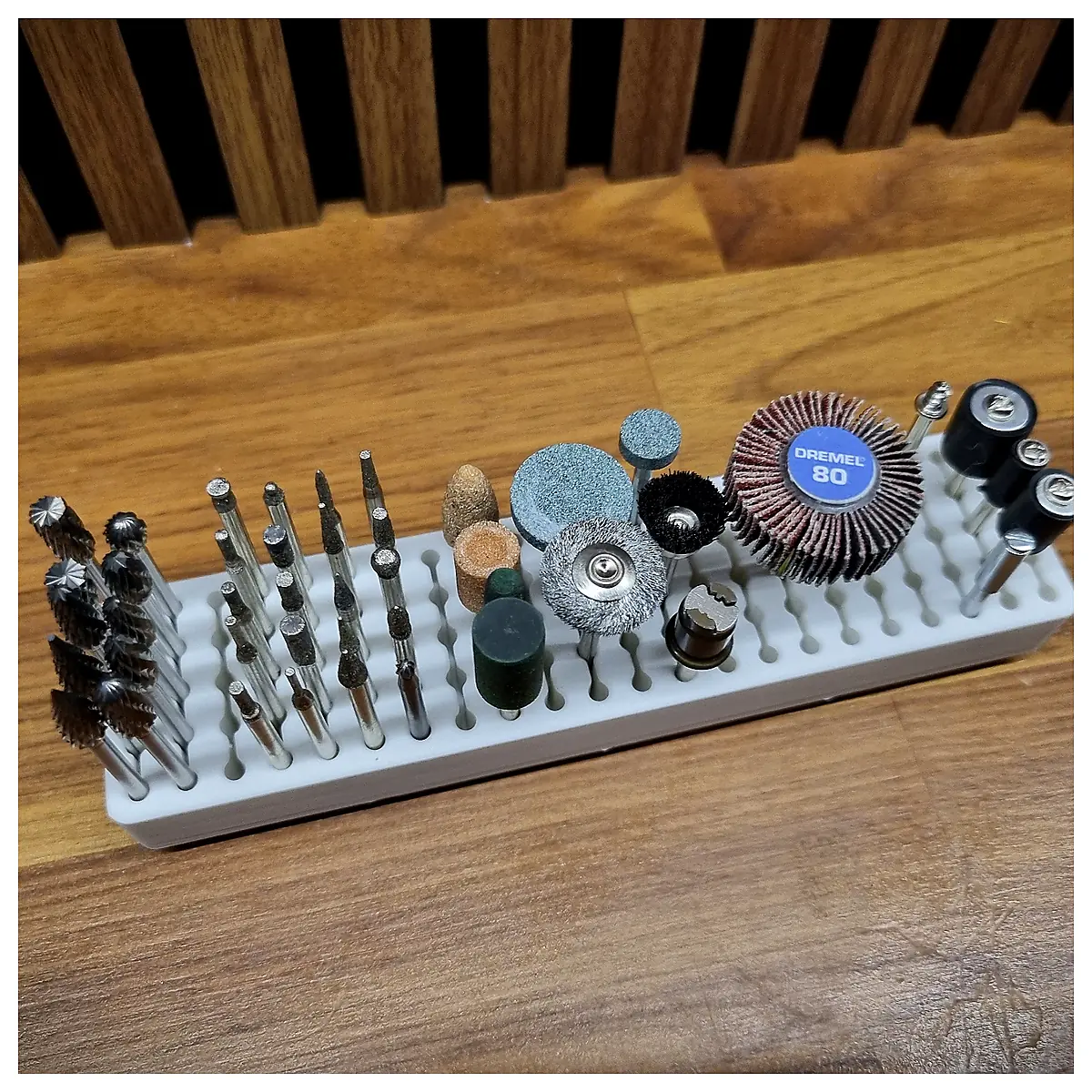Gridfinity Dremel Bit Holder Tray Organizer Tool Storage Drill Bit Accessories Chuck Assembly