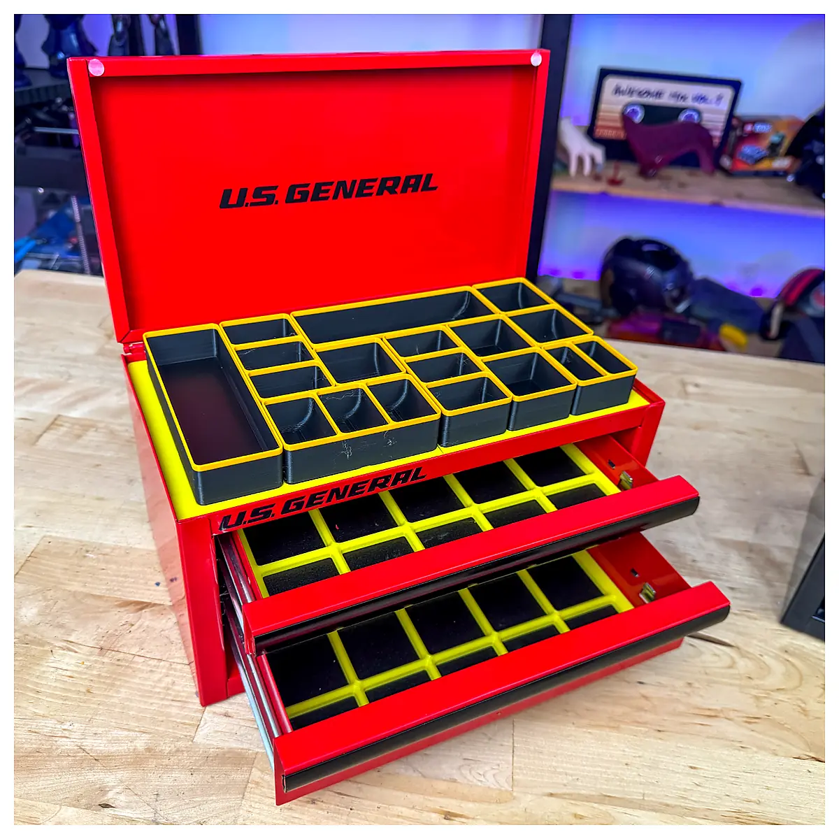 Mini Toolbox Organizer System Portable Storage Box Tool Storage Repair Parts Universal