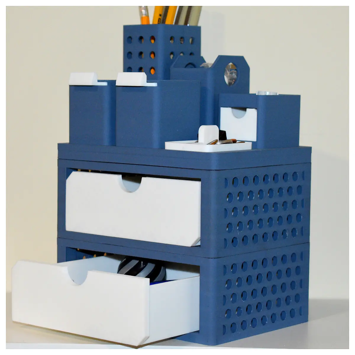 Modular Desktop Organizer Computer Storage Solutions Shelving Units Parts Accessories Organization