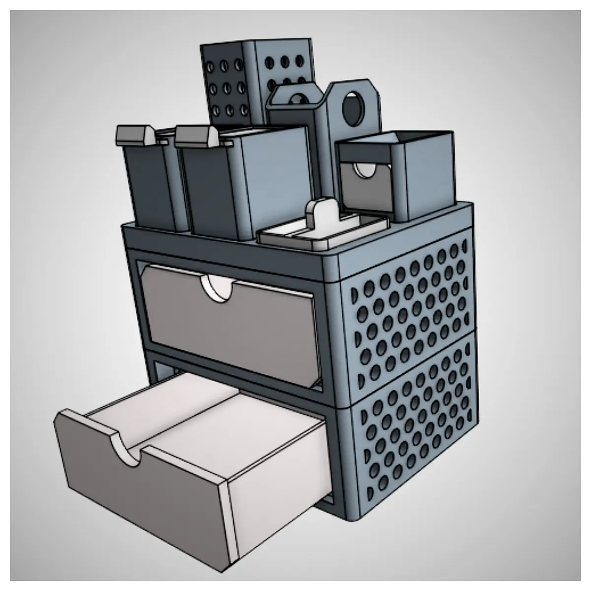 Modular Desktop Organizer Computer Storage Solutions Shelving Units Parts Accessories Organization
