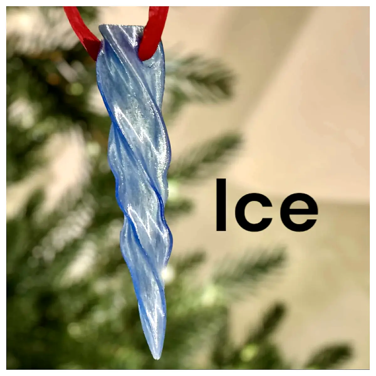 Icicle Hanger String Ice Column Suspension Festive Decorations Christmas Ornament Outdoor Ice Sculpture Accessory Ice Block Hanging Chain