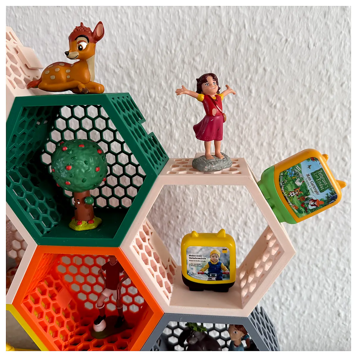 Tonie Box Shelf Honeycomb Storage Toy Box Parts Story Box Repair Storage Toys Organizer