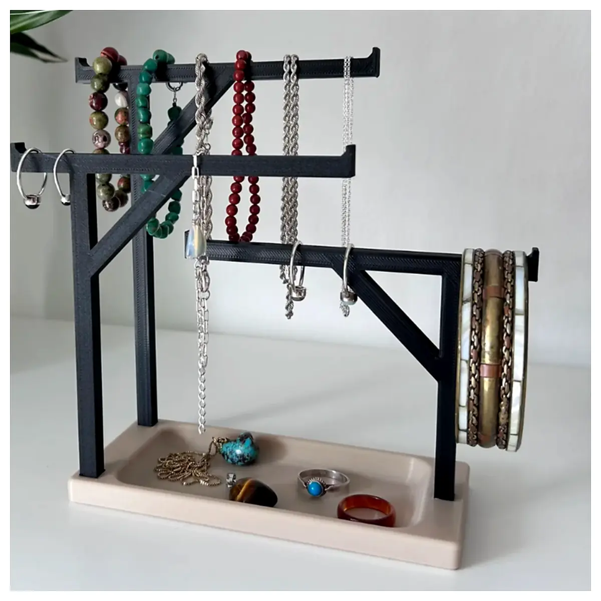 Jewelry Organizer Stand Multi Tier Display Case Storage Solution Perfect for Collection Protection